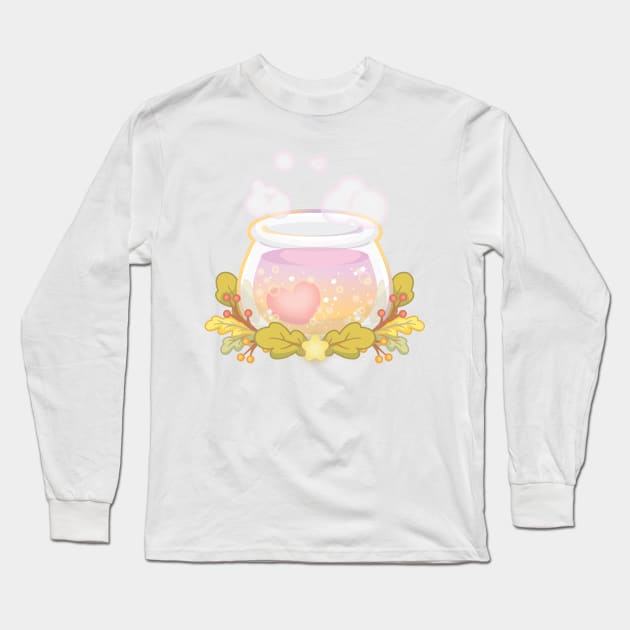 Halloween Love Potion Brewing in a Cauldron Long Sleeve T-Shirt by cSprinkleArt